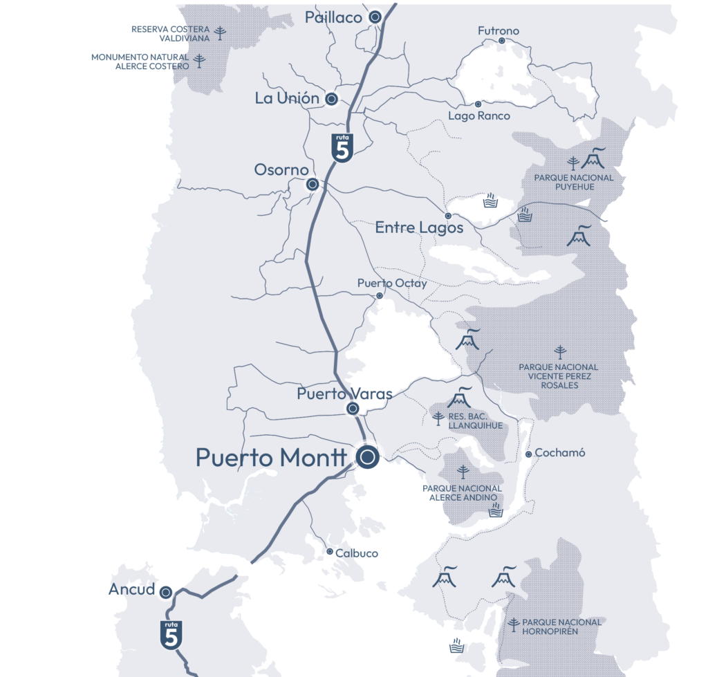 mapa parque nacional alerce andino